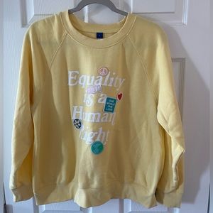 Old Navy Yellow Graphic Crew Neck